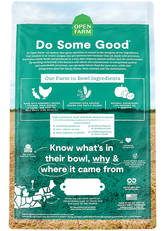 Open Farm | Chicken, Salmon Puppy Recipe With Ancient Grains | Puppy Food Near Me Toronto | ARMOR THE POOCH