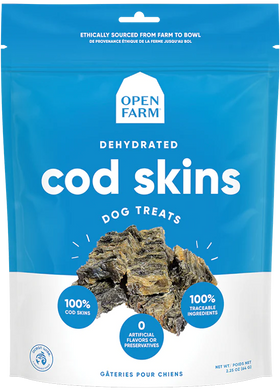 Open Farm | Dehydrated Cod Skins Dog Treat | Pet Food Stores Near Me Markham | ARMOR THE POOCH