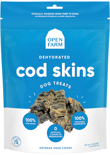 Open Farm | Dehydrated Cod Skins Dog Treat | Pet Food Stores Near Me Markham | ARMOR THE POOCH