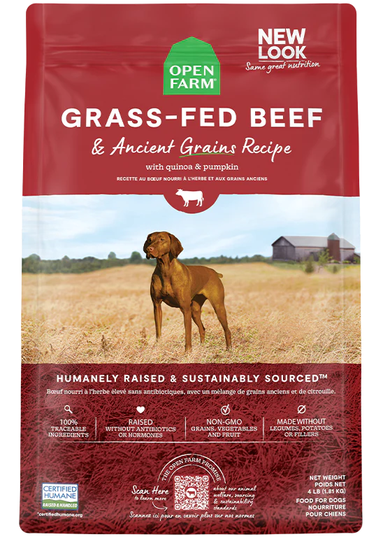 Open Farm | Grass Fed Beef & Ancient Grains | Dry Dog Food Near Me | ARMOR THE POOCH