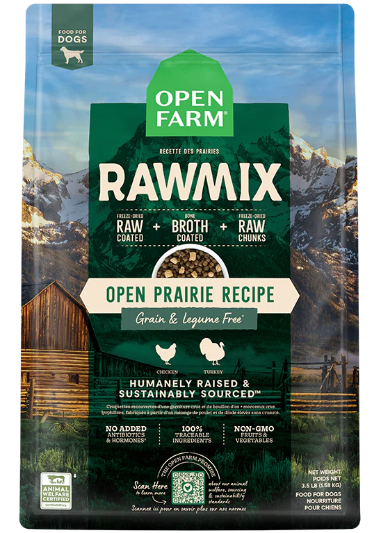 Open Farm | Open Prairie Grain Free RawMix | Dry Dog Food Near Me Markham | ARMOR THE POOCH