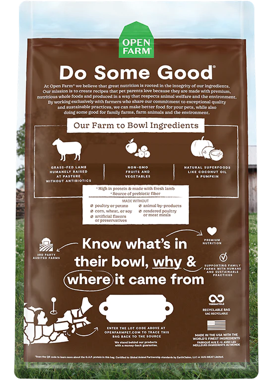 Open Farm | Pasture Raised Lamb | Dry Cat Food Near Me Markham | ARMOR THE POOCH