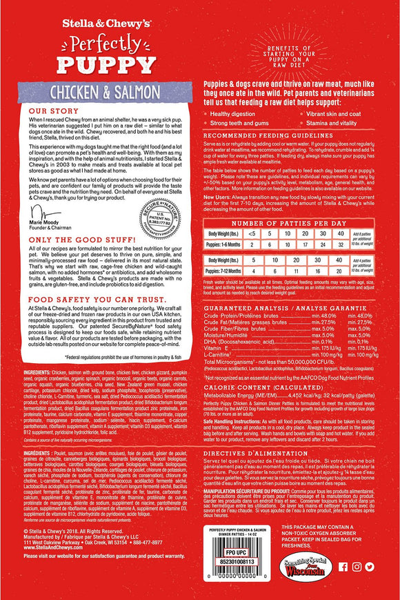 Stella & Chewy's - Perfectly Puppy Chicken & Salmon Dinner Patties Freeze-Dried Raw Dog Food (Puppy) - ARMOR THE POOCH