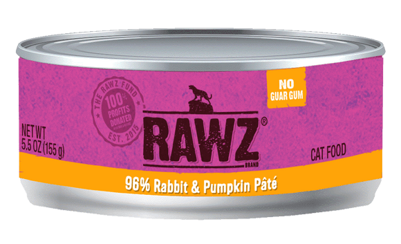 RAWZ - 96% Rabbit & Pumpkin Pate - Wet Cat Food - ARMOR THE POOCH
