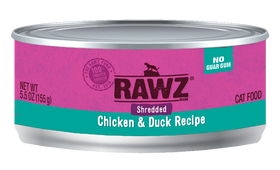 RAWZ - 96% Shredded Chicken & Duck Recipe (Wet Cat Food) - ARMOR THE POOCH