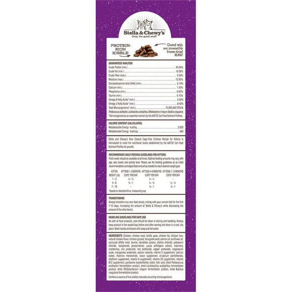 Raw Coated Kibble Kitten Cage-Free Chicken Recipe for Kittens