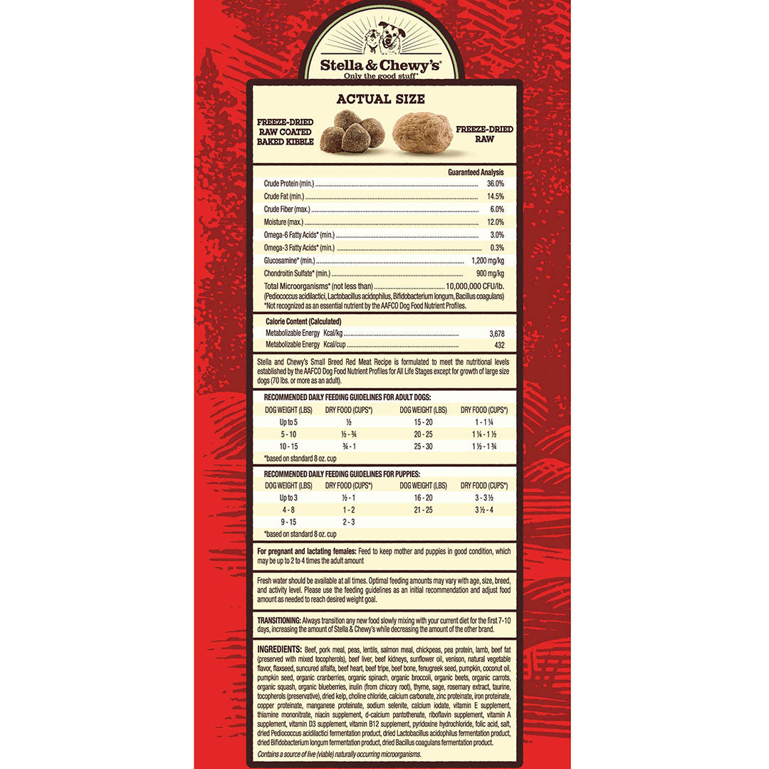 Stella & Chewy's - Red Meat Raw Blend Grain Free Kibble (Small Breeds Adult) - ARMOR THE POOCH