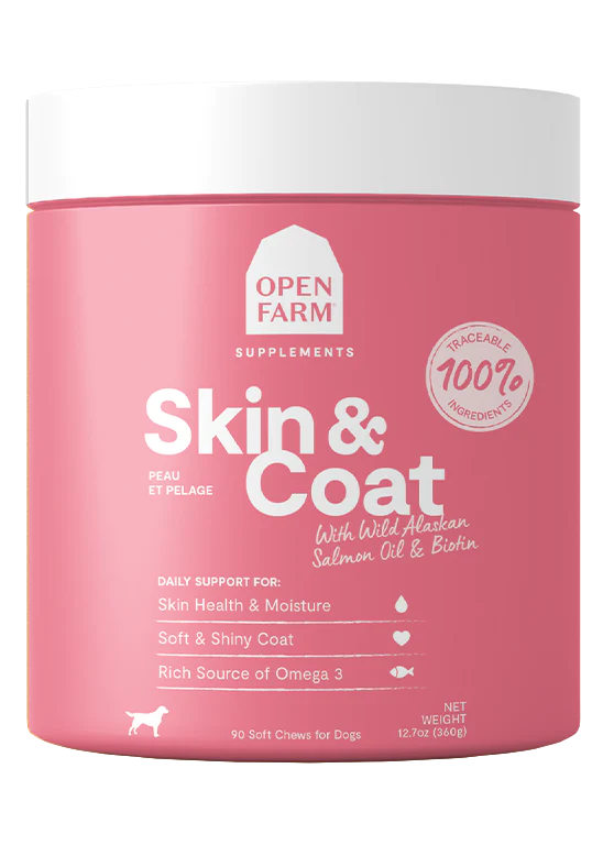 Open Farm | Skin & Coat Supplement Chews for Dogs | ARMOR THE POOCH