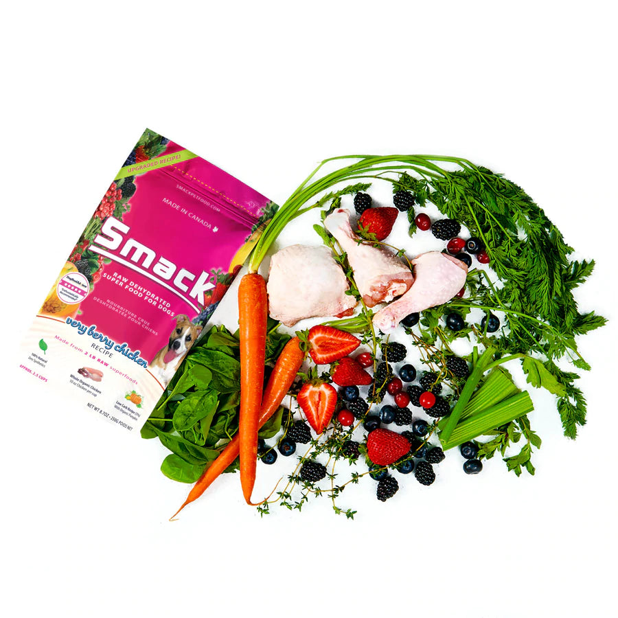Smack -  Raw Dehydrated - Very Berry Chicken (Dog Food) - Toronto Pet Store