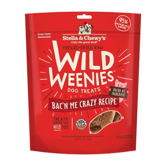 Stella & Chewy's -  Bac'n Me Crazy Wild Weenies Freeze-Dried Raw (Dog Treats)