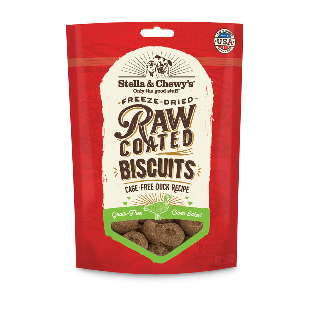 Stella & Chewy's -  Cage-Free Duck Raw Coated Biscuits (Dog Treats)