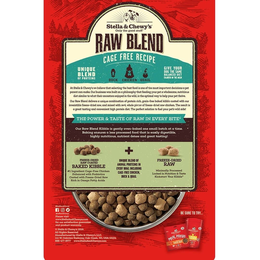 Stella & Chewy's - Cage Free Raw Blend Kibble (For Dogs)