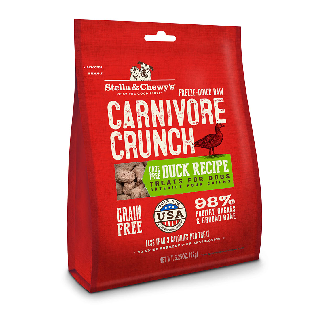 Stella & Chewy's -  Carnivore Crunch Cage-Free Duck Recipe Freeze-Dried Raw (Dog Treats)