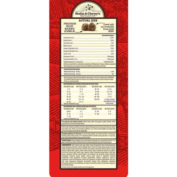 Stella & Chewy's - Duck Recipe with Pumpkin & Quinoa Raw Coated Kibble Wholesome Grains(Dry Dog Food)