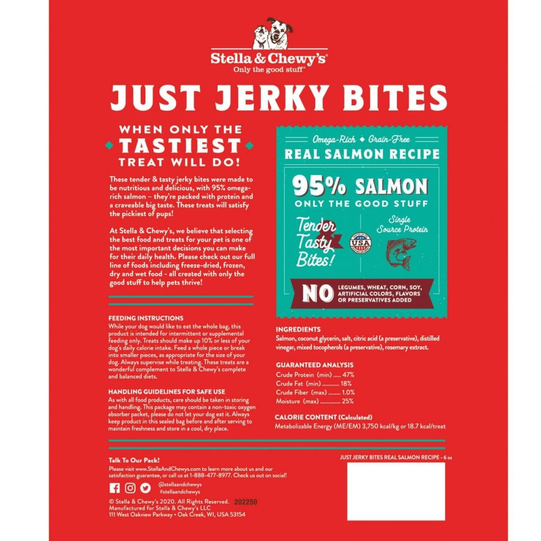 Stella & Chewy's - Just Jerky Bites Real Salmon Recipe (Dog Treats)