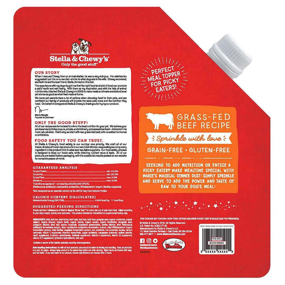 Stella & Chewy's -  Marie's Magical Dinner Freeze-Dried Raw Dust Grass-Fed Beef Dog Food Topper