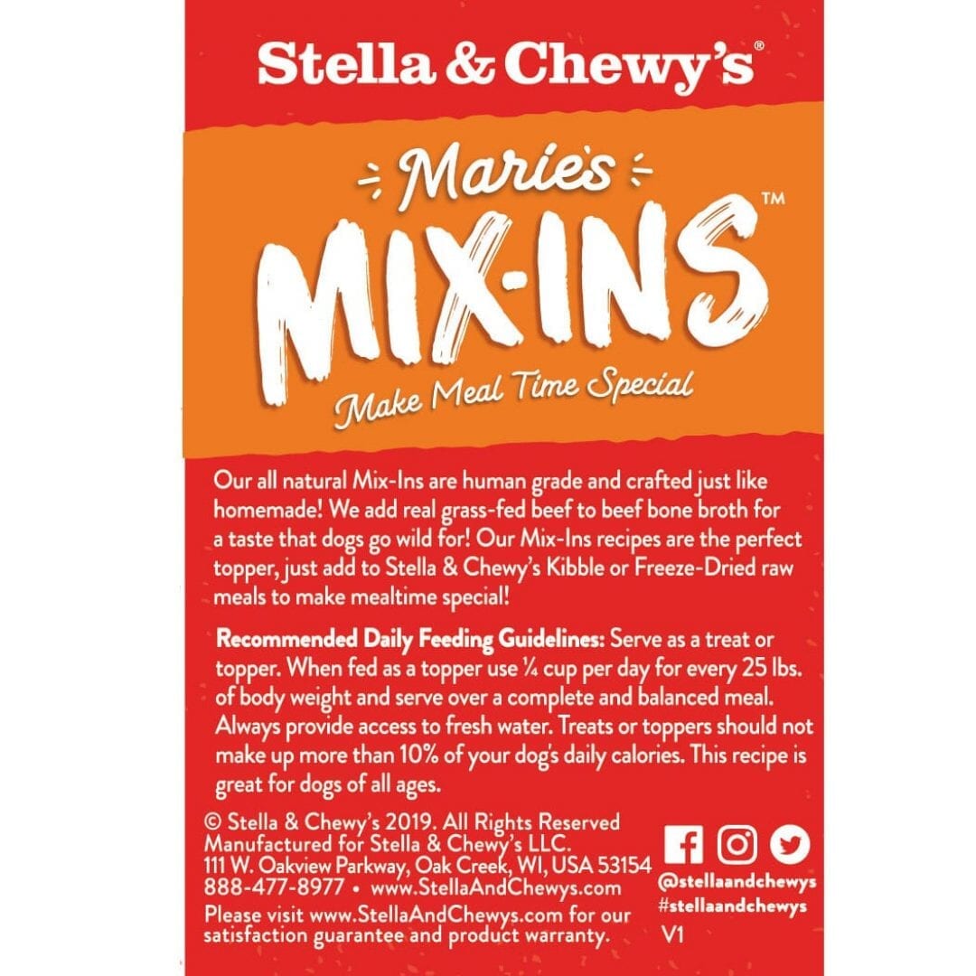 Stella & Chewy's - Marie's Mix-ins Beef & Pumpkin Recipe (Wet Dog Food)