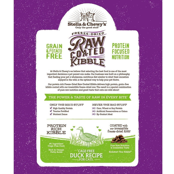 Stella & Chewy's - Raw Coated Kibble Cage-Free Duck Recipe (Dry Cat Food)