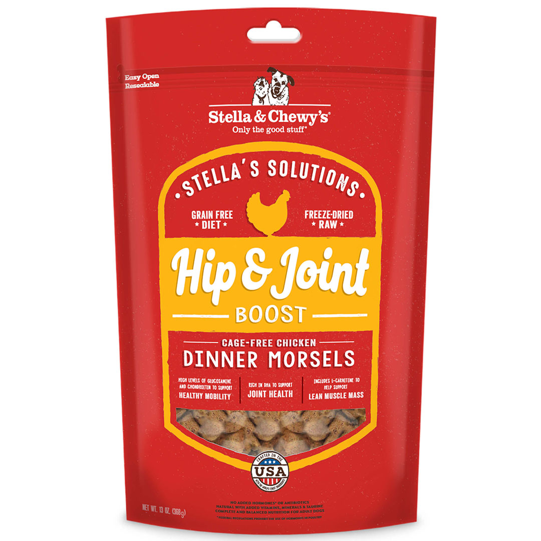 Stella & Chewy's -  Stella's Solutions Hip & Joint Boost Freeze-Dried Raw Cage-Free Chicken Dinner Morsels (Adult Dogs)