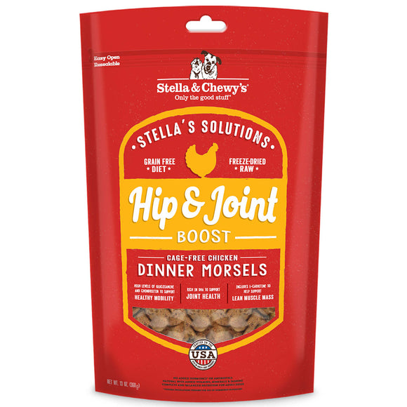 Stella & Chewy's -  Stella's Solutions Hip & Joint Boost Freeze-Dried Raw Cage-Free Chicken Dinner Morsels (Adult Dogs)