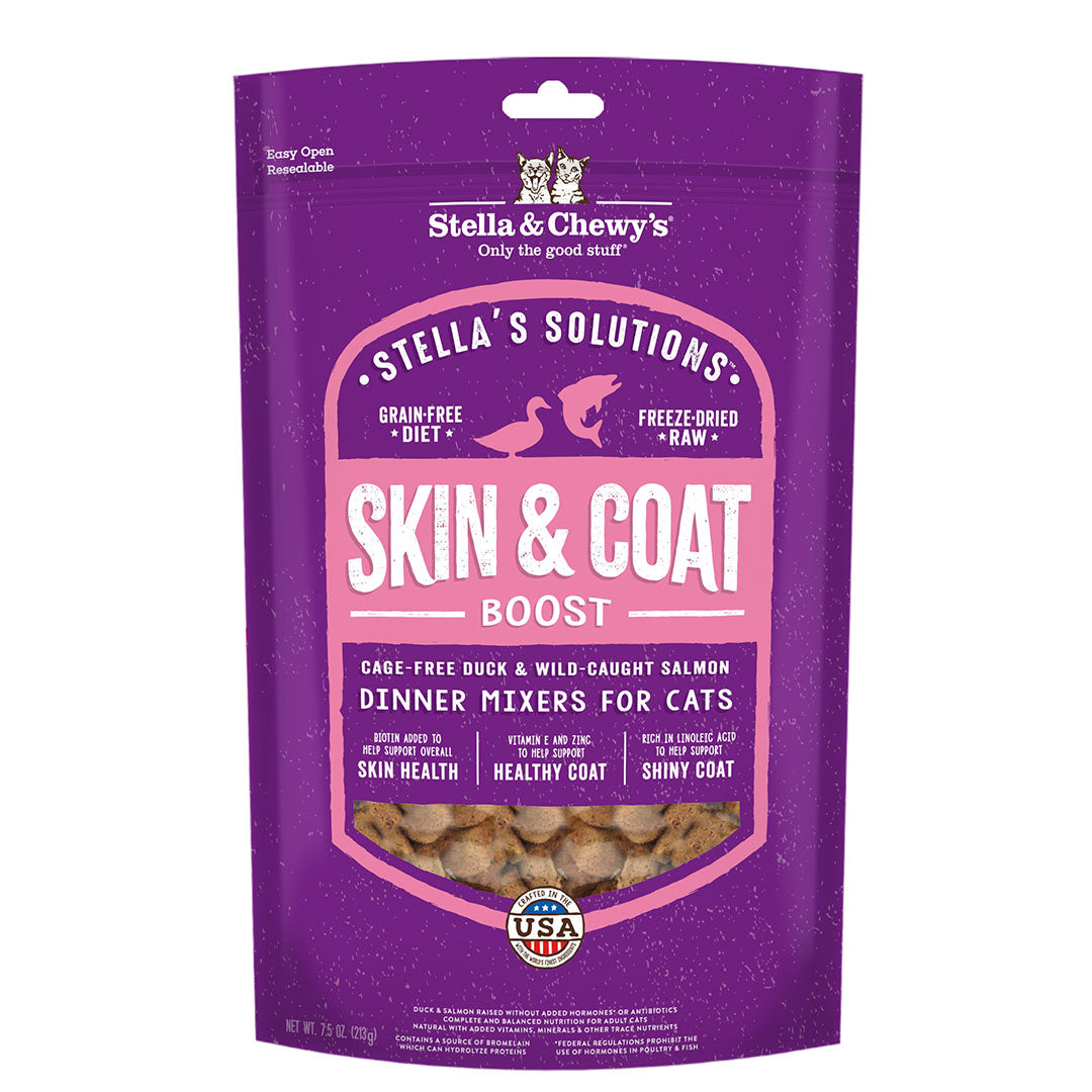 Stella & Chewy's - Stella's Solutions Skin & Coat Duck & Salmon Freeze-Dried Raw (Cat Food)
