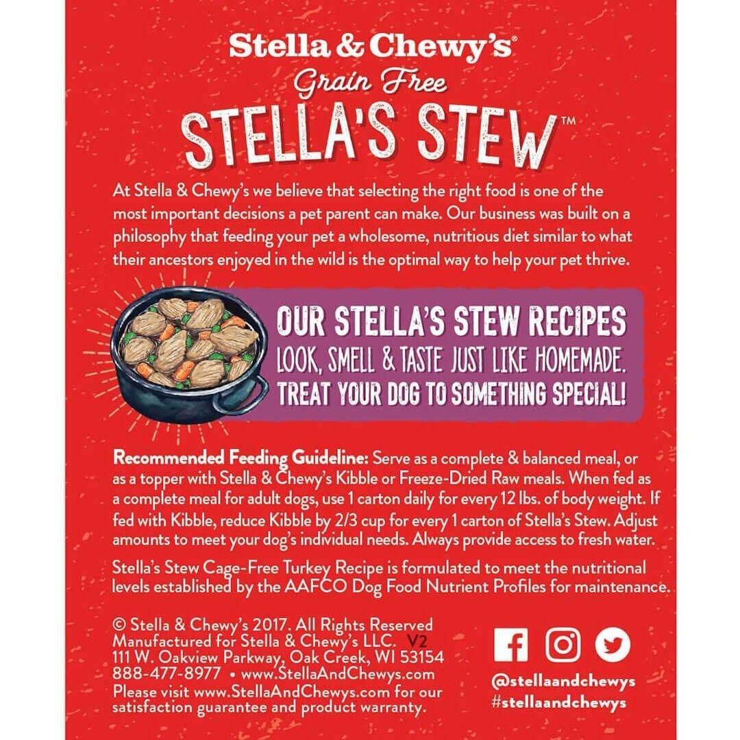 Stella & Chewy's - Stella's Stew Cage Free Turkey Recipe (Wet Dog Food)