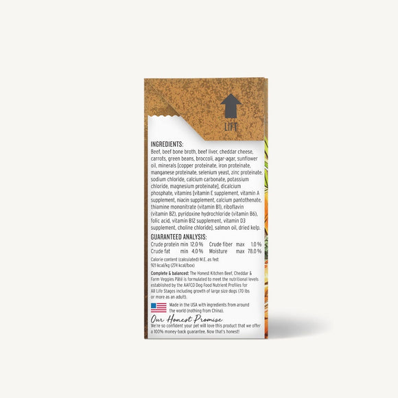 The Honest Kitchen - Butcher Block Pate - Beef, Cheddar & Farm Veggies (Wet Dog Food)