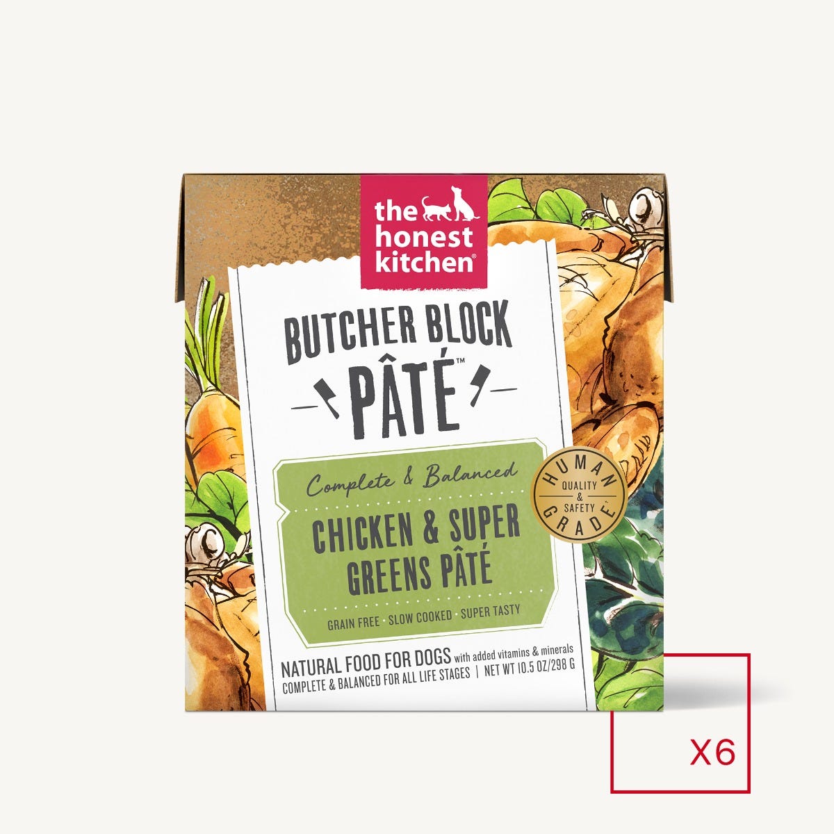 The Honest Kitchen - Butcher Block Pate -Chicken & Super Greens (Wet Dog Food)