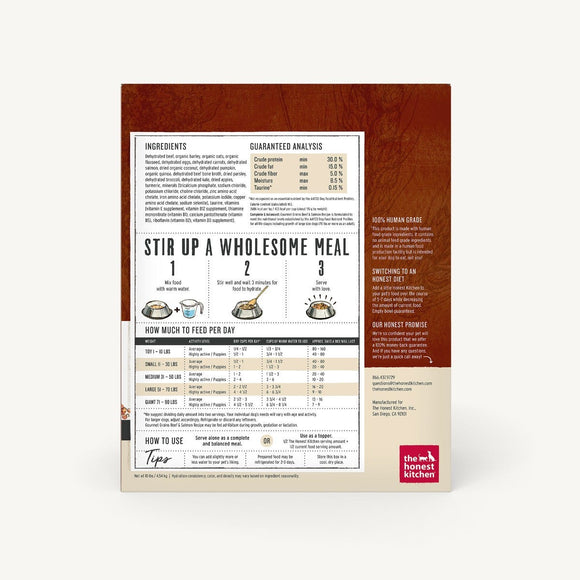 The Honest Kitchen Dog Food | Dehydrated Gourmet Grain Beef & Salmon | ARMOR THE POOCH