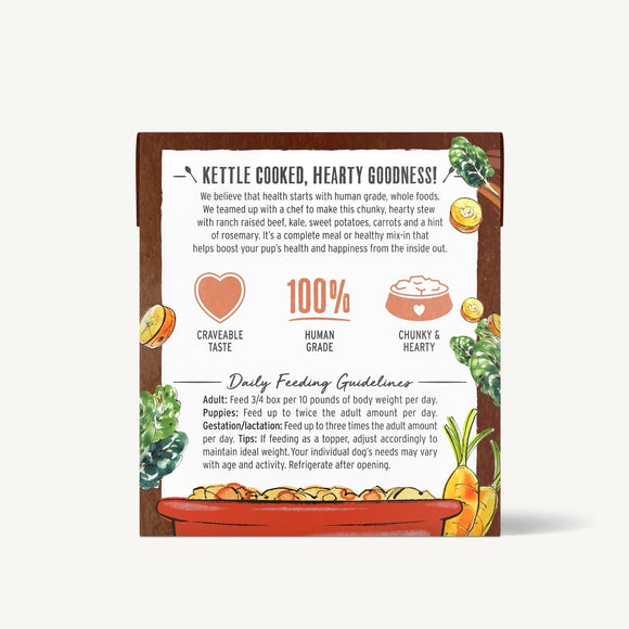 The Honest Kitchen -One Pot Stews - Roasted Beef Stew with Kale, Sweet Potatoes & Carrots (Wet Dog Food)