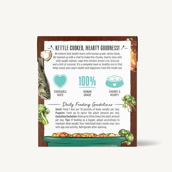 The Honest Kitchen -One Pot Stews - Simmered Salmon & Chicken Stew With Brown Rice & Broccoli (Wet Dog Food)