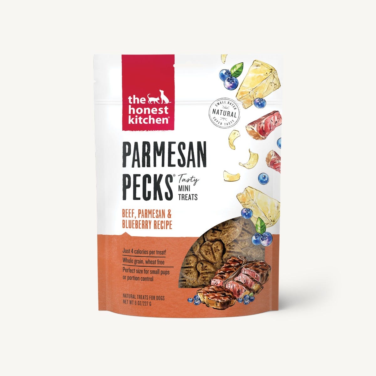 The Honest Kitchen | Parmesan Pecks | Beef, Parmesan & Blueberry Dog Treats | ARMOR THE POOCH