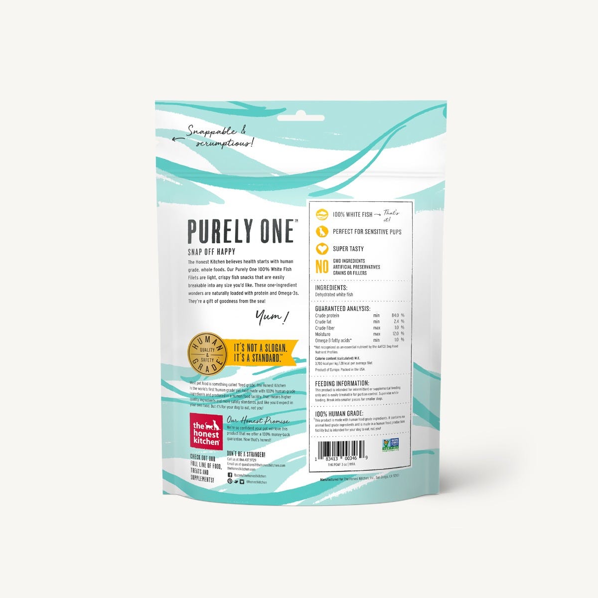 The Honest Kitchen | Purely One | 100% White Fish Filets | ARMOR THE POOCH