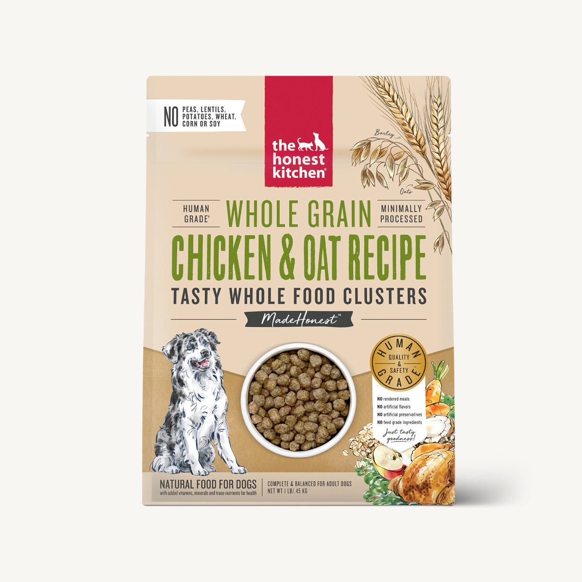 The Honest Kitchen - Whole Food Clusters - Whole Grain Chicken & Oat Recipe (Dry Dog Food)