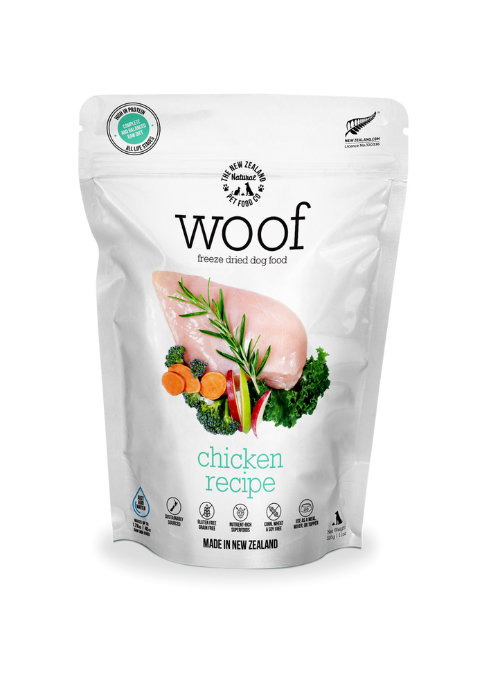 The NZ Natural Pet Food Co. | Woof | Freeze-Dried Chicken (For Dogs) | Pet Store Toronto