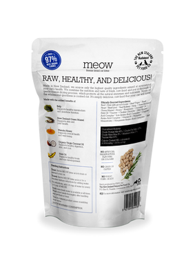 The NZ Natural Pet Food Co. | meow | Freeze Dried Beef & Hoki | Cat Treat