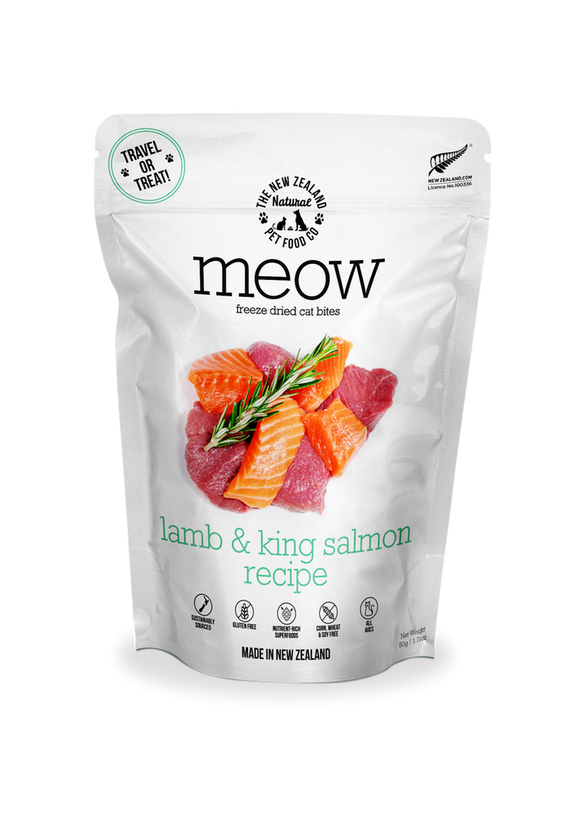 The NZ Natural Pet Food Co. | meow | Freeze Dried Lamb & Salmon Treats | ARMOR THE POOCH