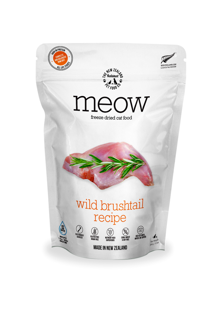 The NZ Natural Pet Food Co. | meow | Freeze Dried Wild Brushtail Recipe | Cat Treat