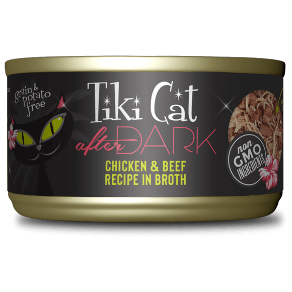 Tiki Cat - After Dark - Chicken & Beef Recipe in Broth for Cats
