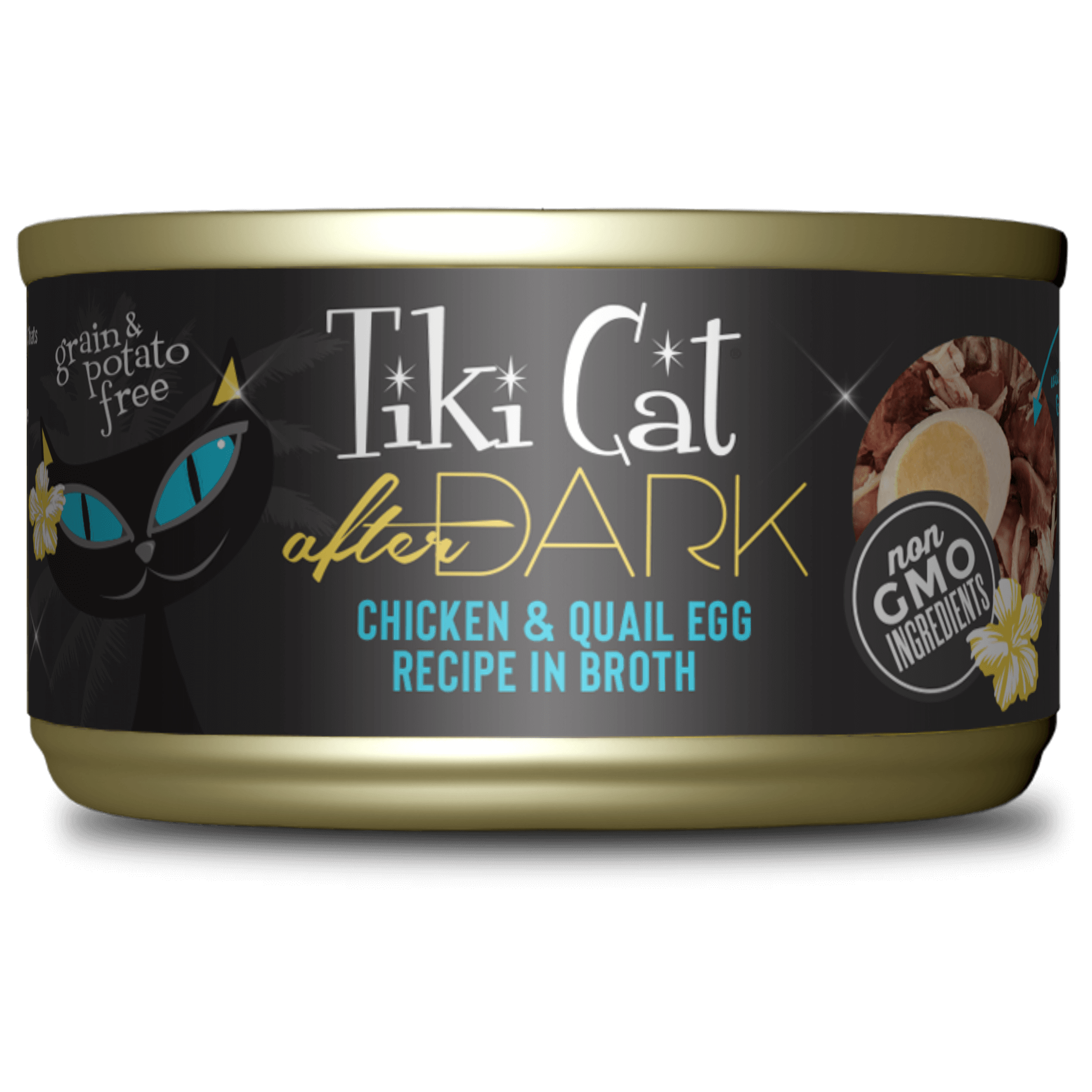 Tiki Cat - After Dark - Chicken & Quail Egg Recipe in Broth for Cats