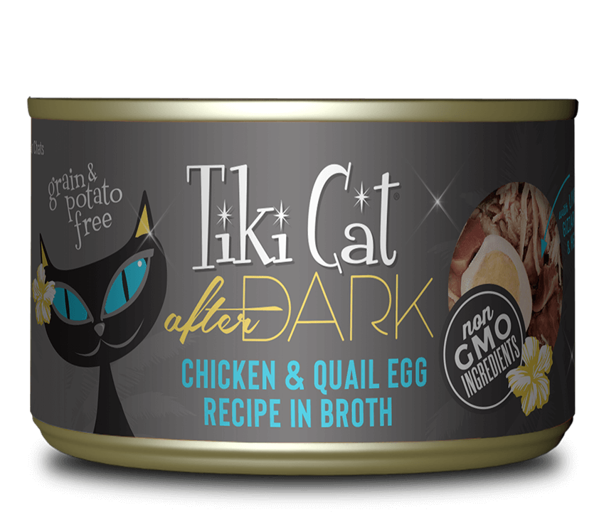Tiki Cat - After Dark - Chicken & Quail Egg Recipe in Broth for Cats