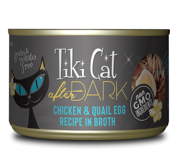 Tiki Cat - After Dark - Chicken & Quail Egg Recipe in Broth for Cats