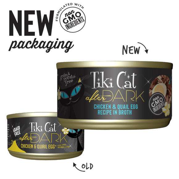 Tiki Cat - After Dark - Chicken & Quail Egg Recipe in Broth for Cats