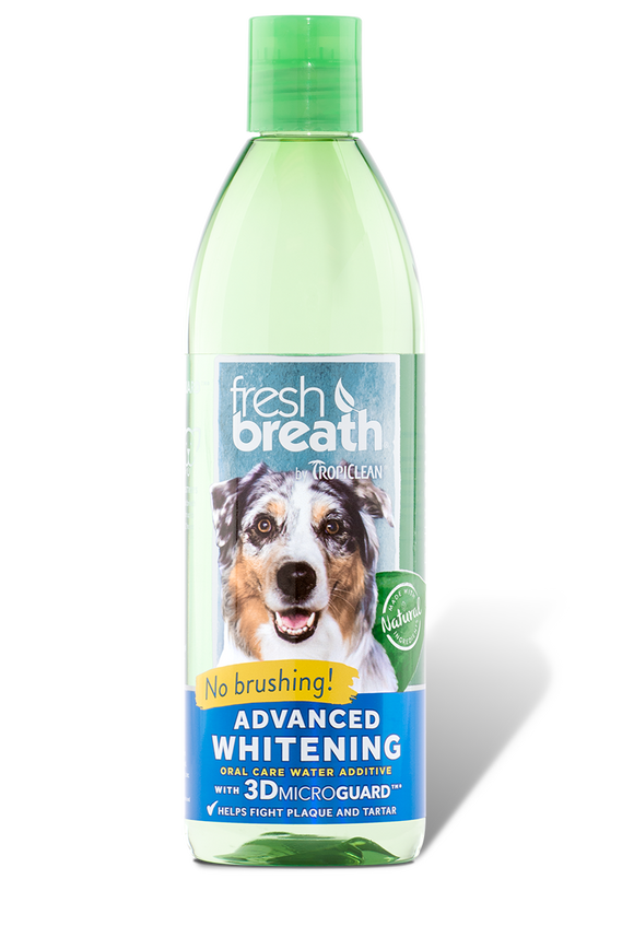 Tropiclean - Fresh Breath - Dental Health Solution Plus Advanced Whitening (Water Additive For Dogs)