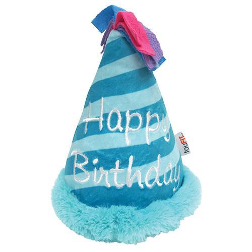 Buy blue fouFIT - Birthday Hat Crinkle Plush Toys 6&quot; (For Dogs)