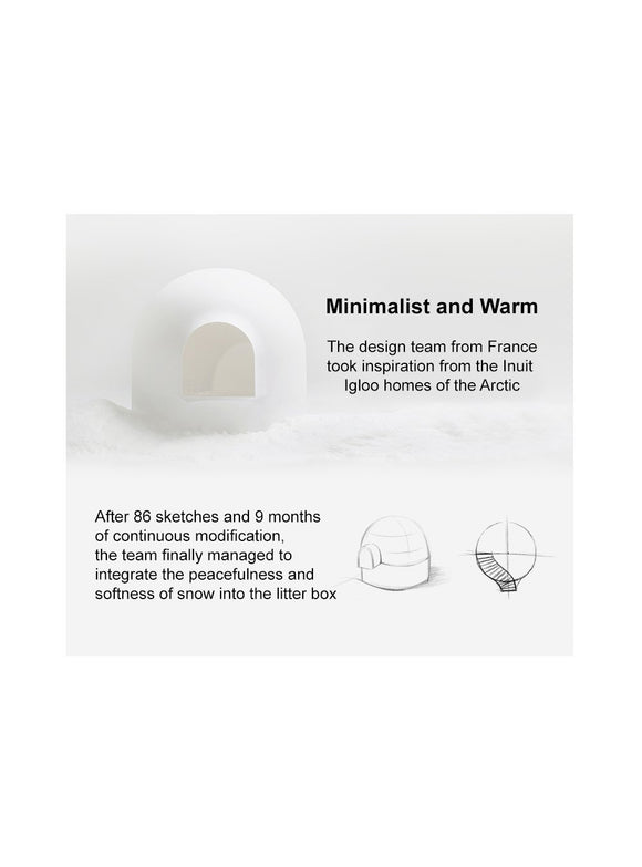 Pidan | "Igloo" Cat Litter Box | Include Litter Scoop | ARMOR THE POOCH