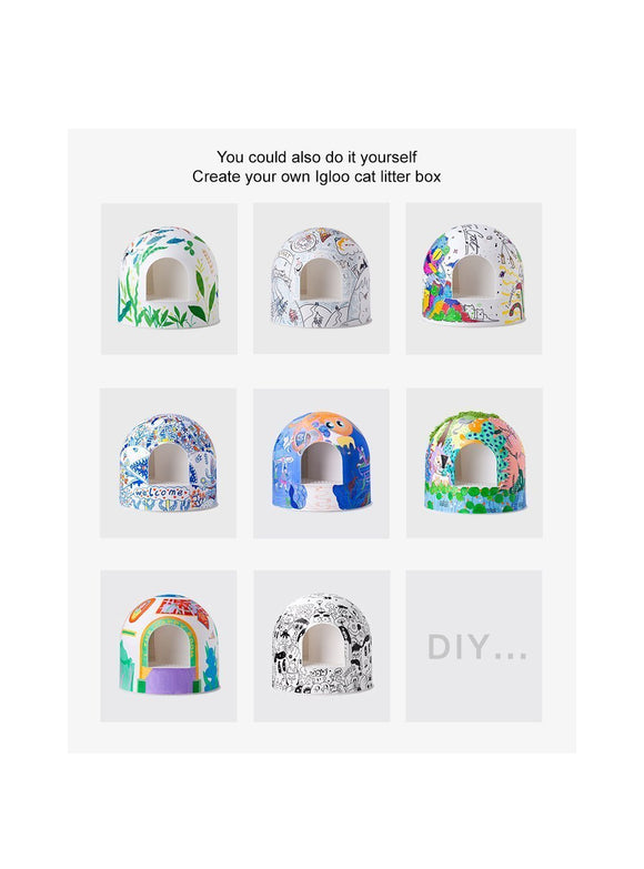 Pidan | "Igloo" Cat Litter Box | Include Litter Scoop | ARMOR THE POOCH